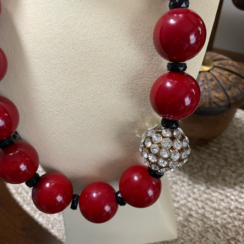 M Haskell Large Bead & Crystal Necklace - Picture 2 of 2